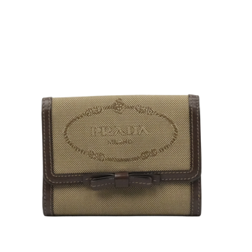 PRADA Jacquard Tri-Fold Wallet