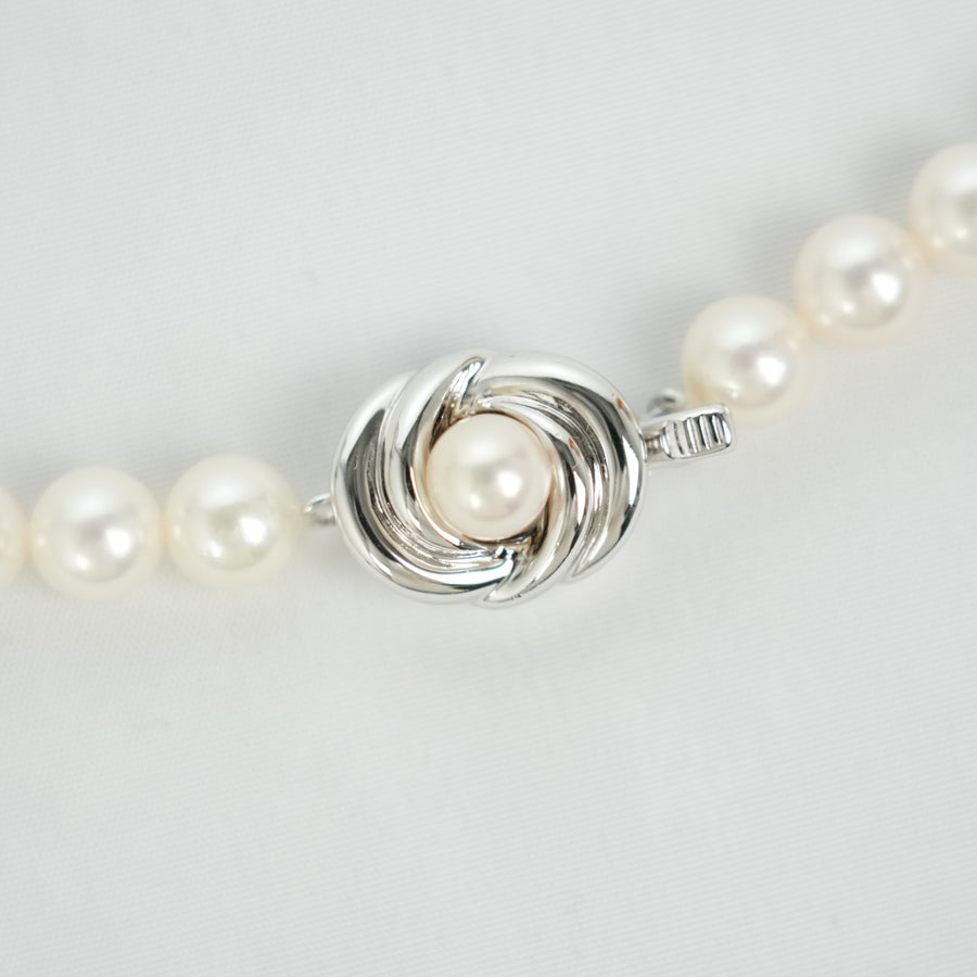 TASAKI Necklace Sterling Silver Pearl (Main Stones: 6.5-6.8mm) 30.9g