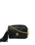 CHANEL 1991-1994 With No. 2 V-Stick, Coco Mark, Lambskin Shoulder Bag