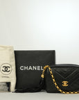 CHANEL 1991-1994 With No. 2 V-Stick, Coco Mark, Lambskin Shoulder Bag