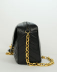 CHANEL 1991-1994 With No. 2 V-Stick, Coco Mark, Lambskin Shoulder Bag