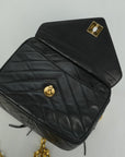 CHANEL 1991-1994 With No. 2 V-Stick, Coco Mark, Lambskin Shoulder Bag