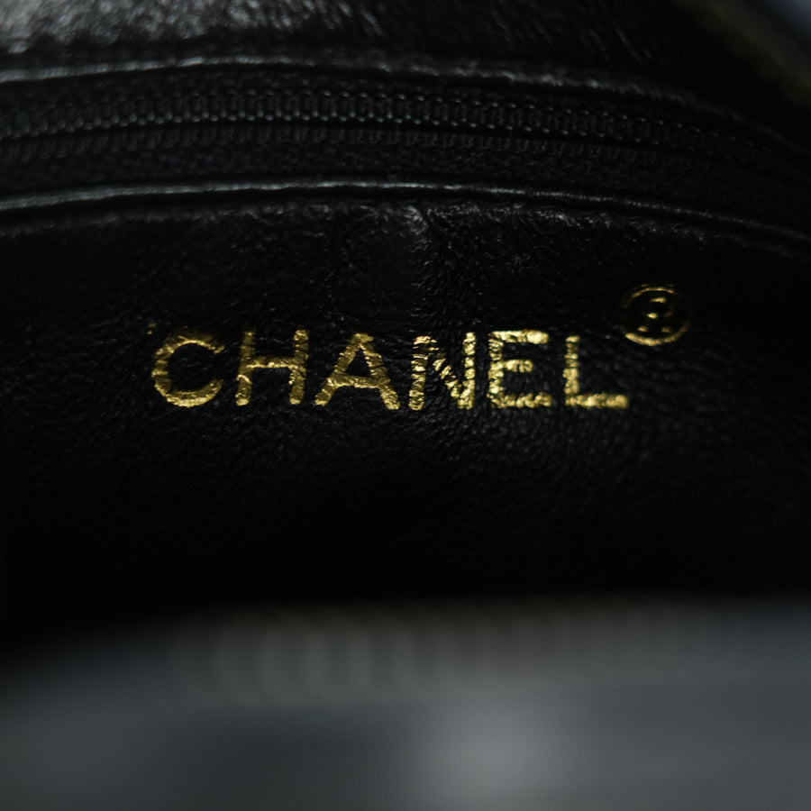 CHANEL 1991-1994 With No. 2 V-Stick, Coco Mark, Lambskin Shoulder Bag