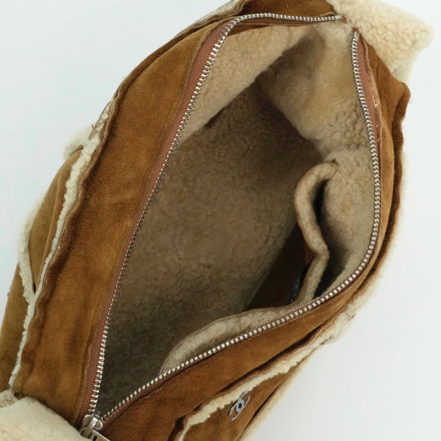 CHANEL 2000–2002 Coco Shearling Shoulder Bag
