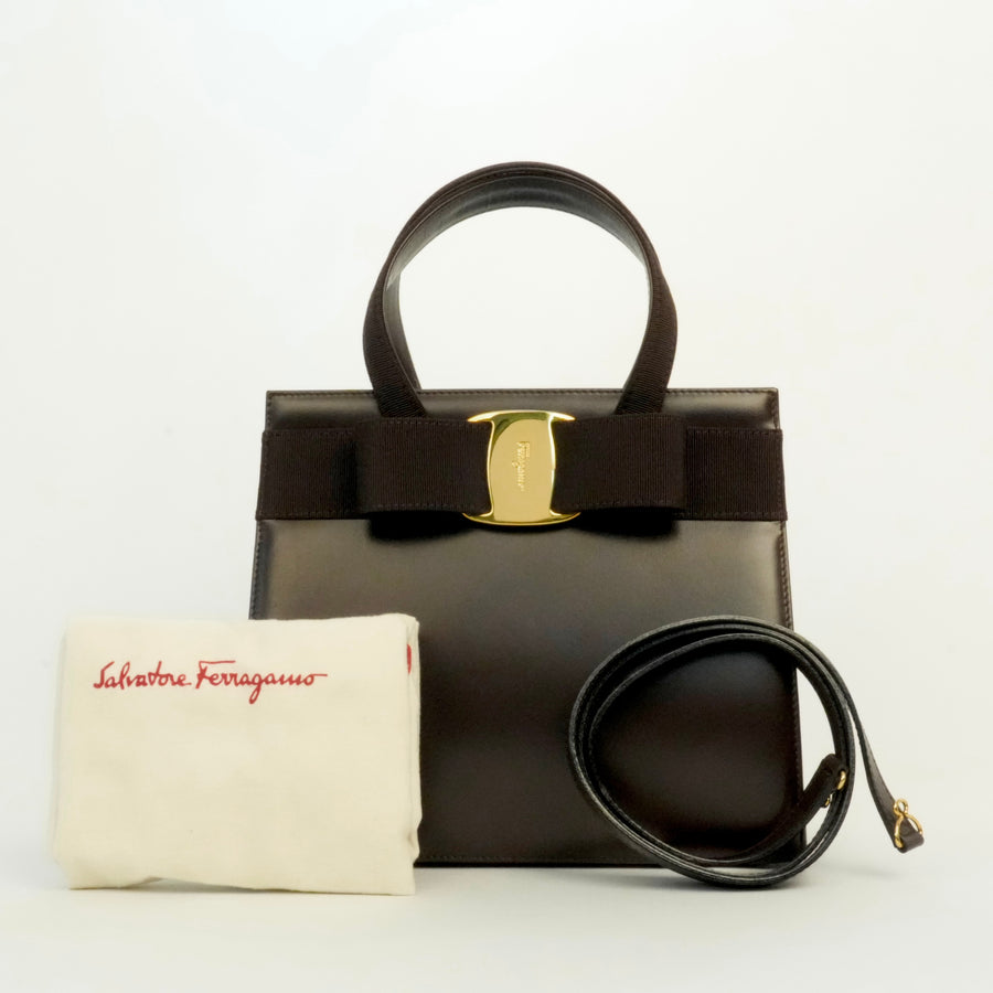 SALVATORE FERRAGAMO Vara Handbag/Shoulder Bag 2-Way