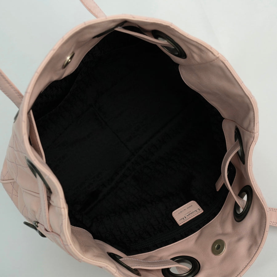 CHRISTIAN DIOR Cannage Stitch Tote Bag/Shoulder Bag