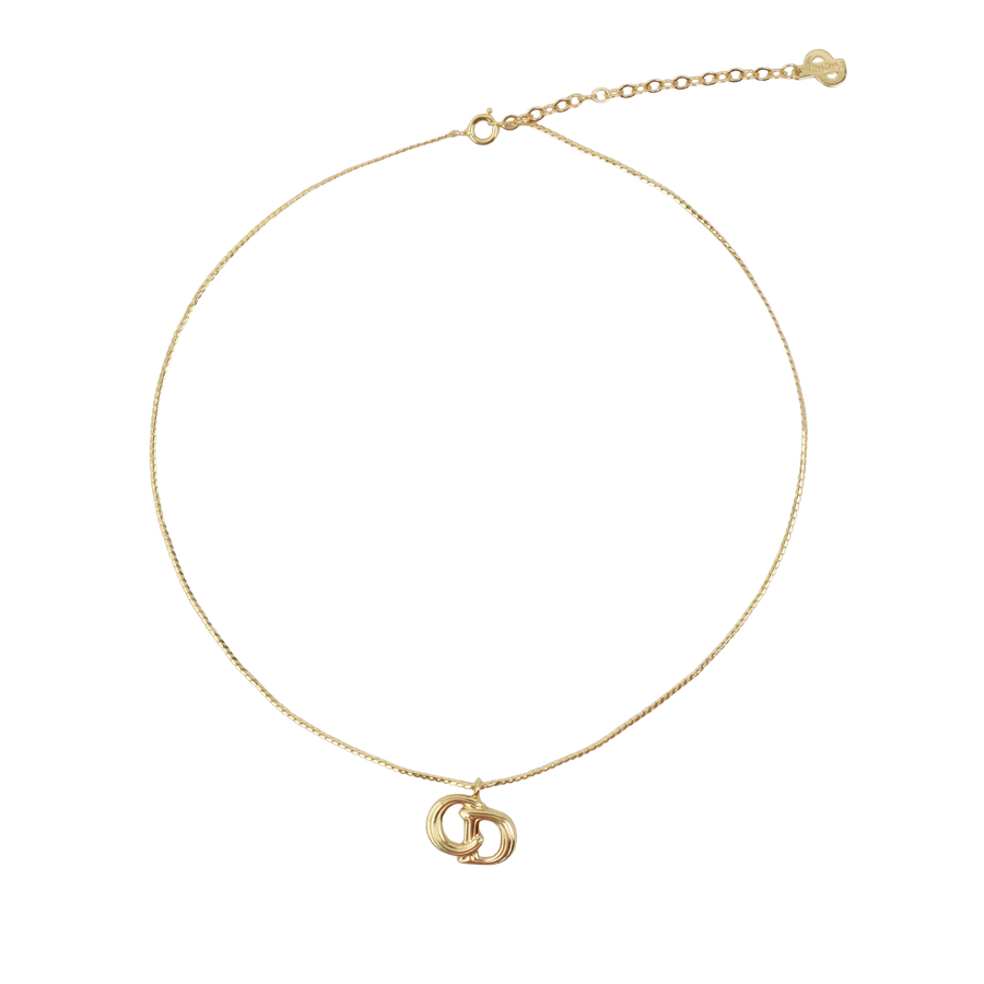 CHRISTIAN DIOR CD Logo Necklace