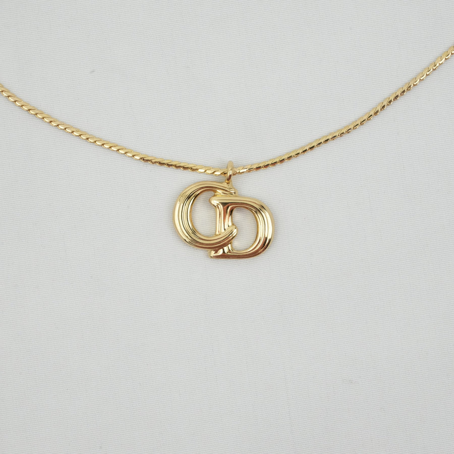 CHRISTIAN DIOR CD Logo Necklace