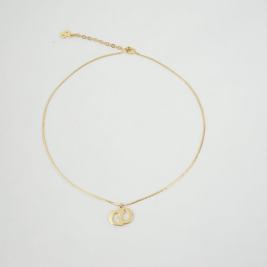 CHRISTIAN DIOR CD Logo Necklace