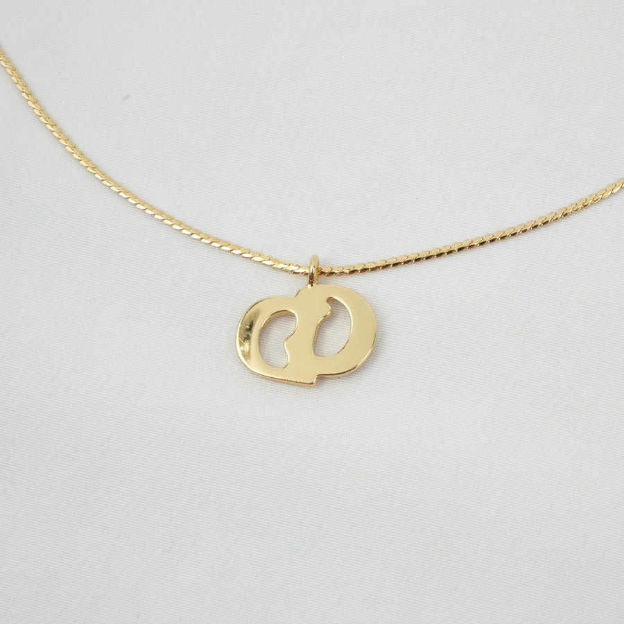 CHRISTIAN DIOR CD Logo Necklace