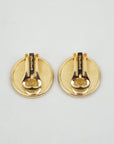 CHRISTIAN DIOR Emblem Round Circle Earring