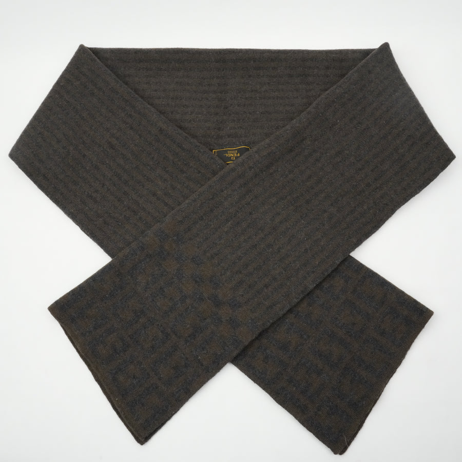 FENDI Zucca Pattern Scarf Stripe Square