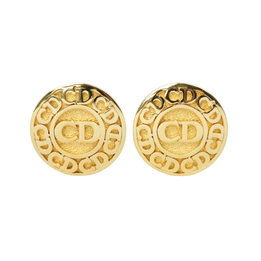 CHRISTIAN DIOR CD Logo Earring