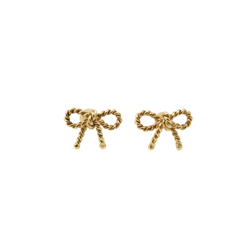 TIFFANY & CO. Ribbon Earring 750YG 2.7g