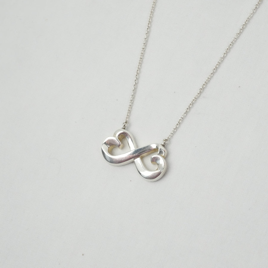 TIFFANY & CO. SV925 Paloma Picasso Double Loving Heart Necklace