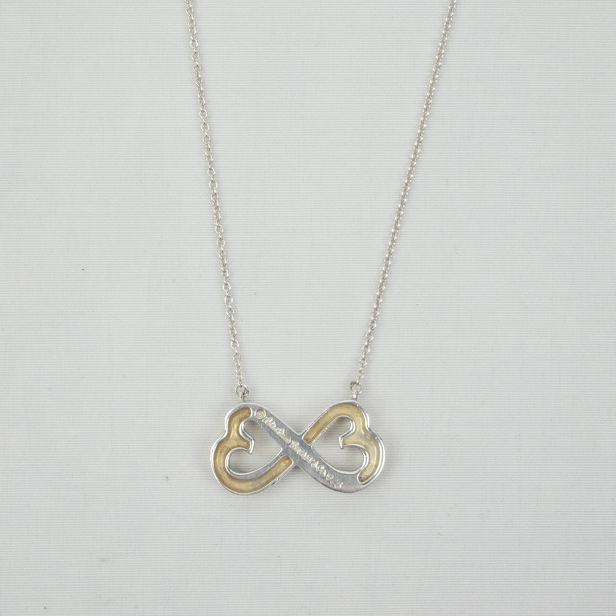 TIFFANY & CO. SV925 Paloma Picasso Double Loving Heart Necklace