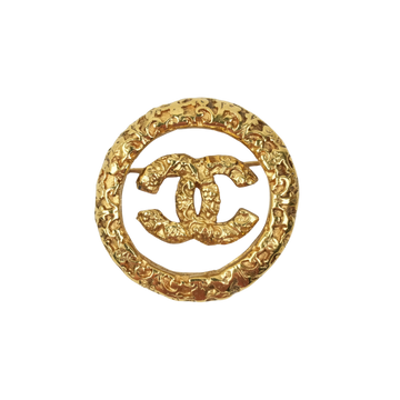 CHANEL Coco Mark Lava Circle Brooch