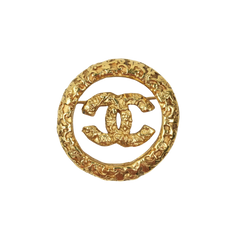 CHANEL Coco Mark Lava Circle Brooch