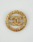 CHANEL Coco Mark Lava Circle Brooch