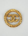 CHANEL Coco Mark Lava Circle Brooch