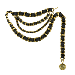 CHANEL Coco Mark Coin 3-Strand Chain Belt