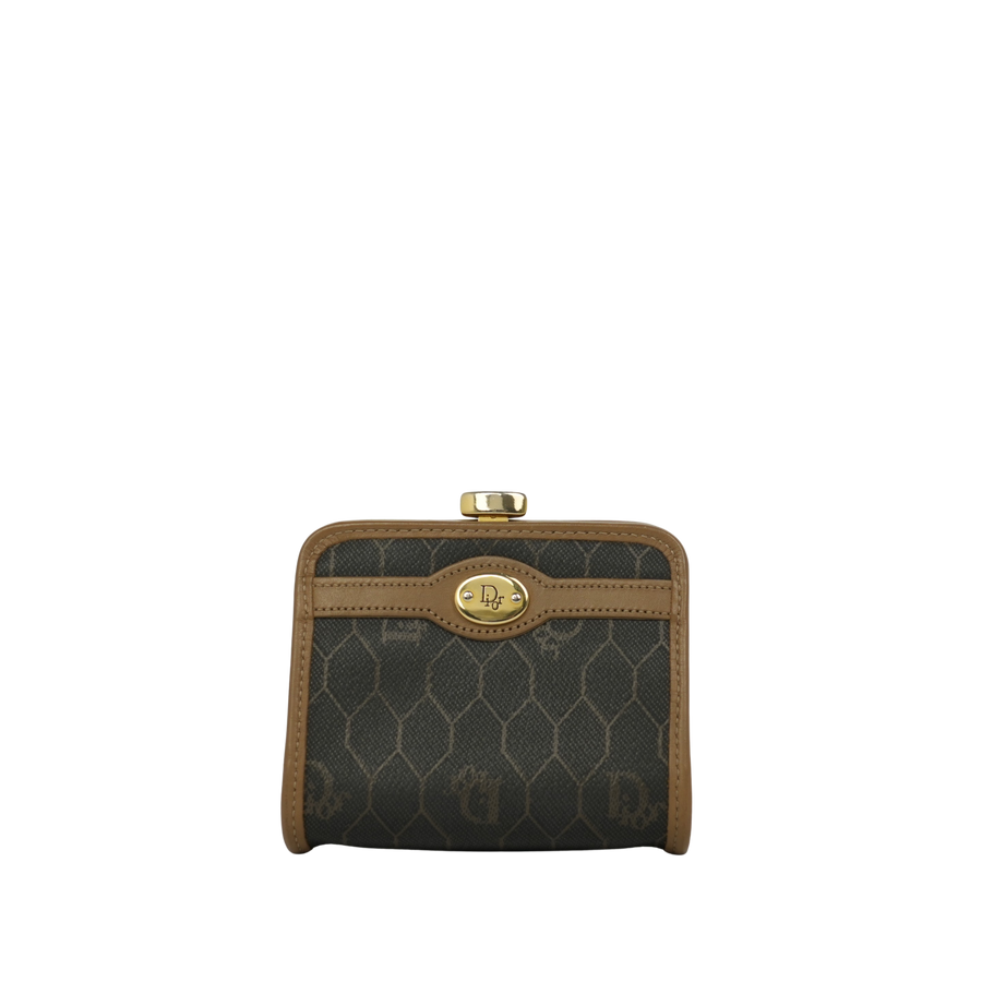 CHRISTIAN DIOR Honeycomb Frame Coin Purse