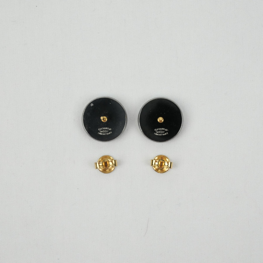 CHANEL 1997 Coco Round Circle Mark Earring