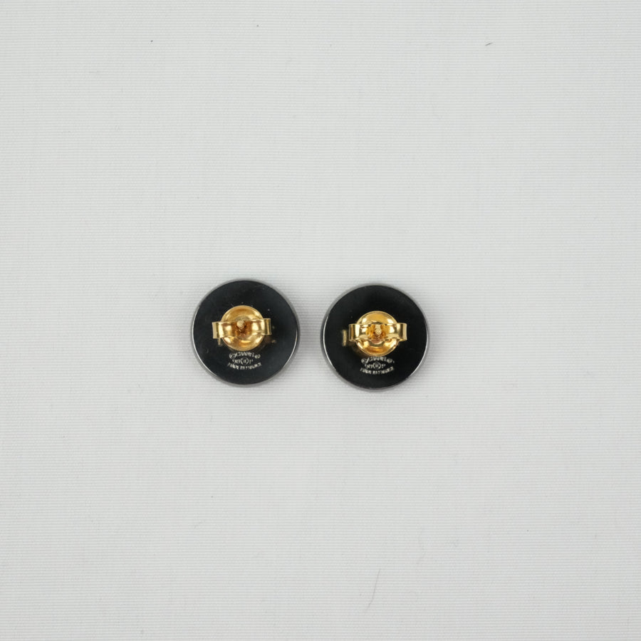 CHANEL 1997 Coco Round Circle Mark Earring