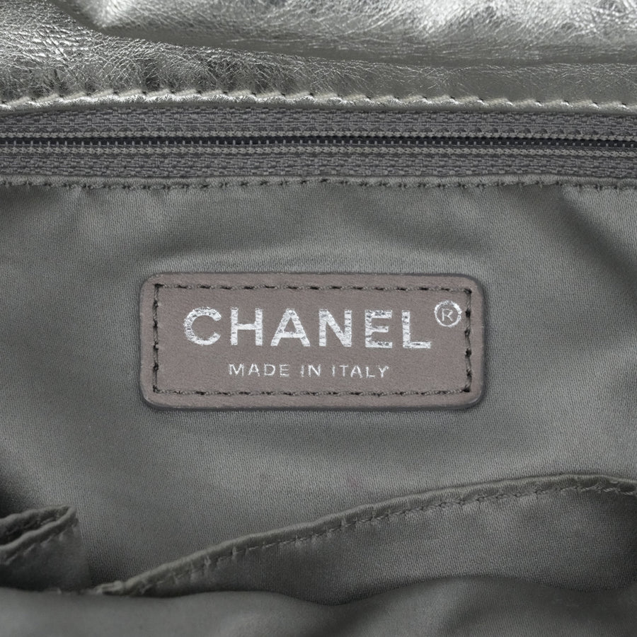 CHANEL 2008-2009 Punched Leather Handbag/Shoulder Bag 2Way
