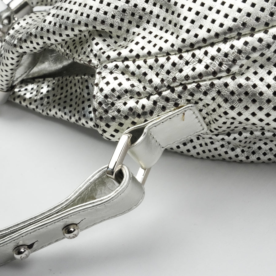 CHANEL 2008-2009 Punched Leather Handbag/Shoulder Bag 2Way