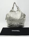 CHANEL 2008-2009 Punched Leather Handbag/Shoulder Bag 2Way