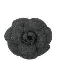 CHANEL Felt Camellia Brooch