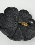 CHANEL Felt Camellia Brooch