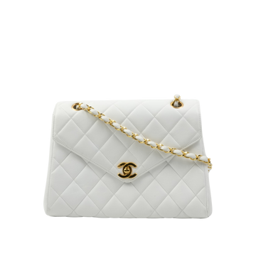 CHANEL 1994-1996 Matelassé V flap with G Hardware Lambskin Shoulder Bag