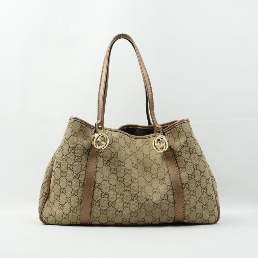 GUCCI GG Twins GG Canvas Shoulder Bag