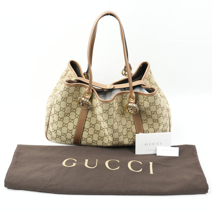 GUCCI GG Twins GG Canvas Shoulder Bag