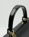 YVES SAINT LAURENT Leather Black Gold Handbag