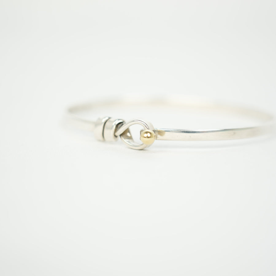 TIFFANY & CO. SV925 K18YG Love Knot Bangle