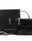 YVES SAINT LAURENT Leather Black Gold Handbag