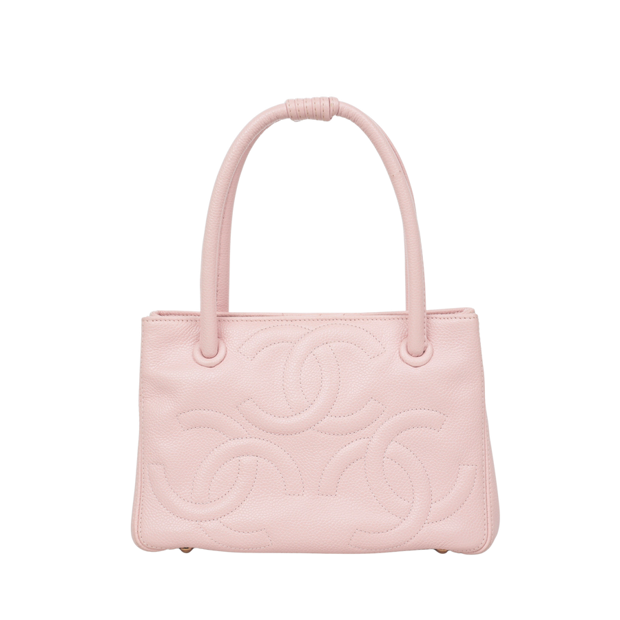 CHANEL 2004–2005 Triple Coco Caviar Leather Handbag