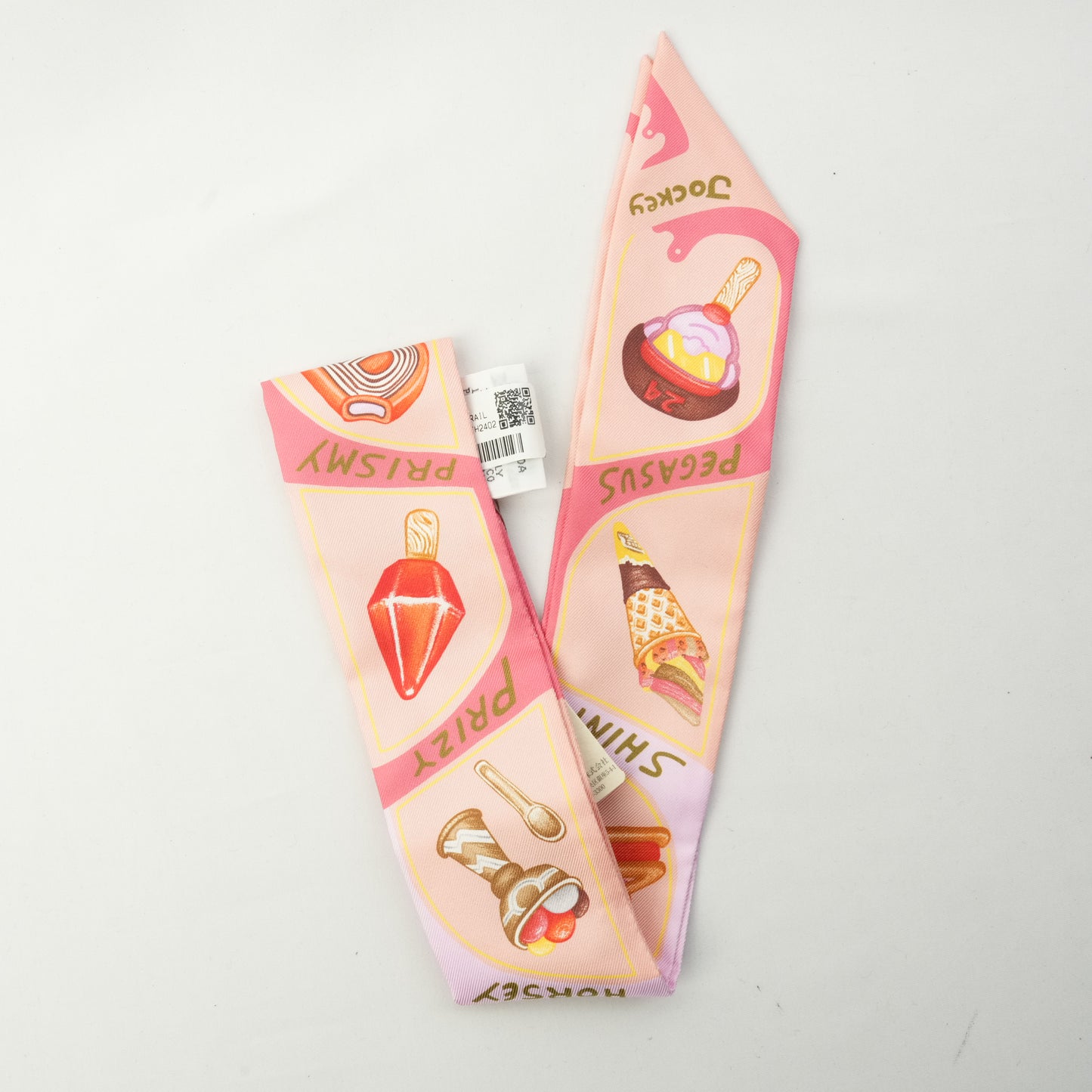 HERMES Silk Funny Ice Cream Scarf