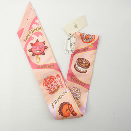 HERMES Silk Funny Ice Cream Scarf