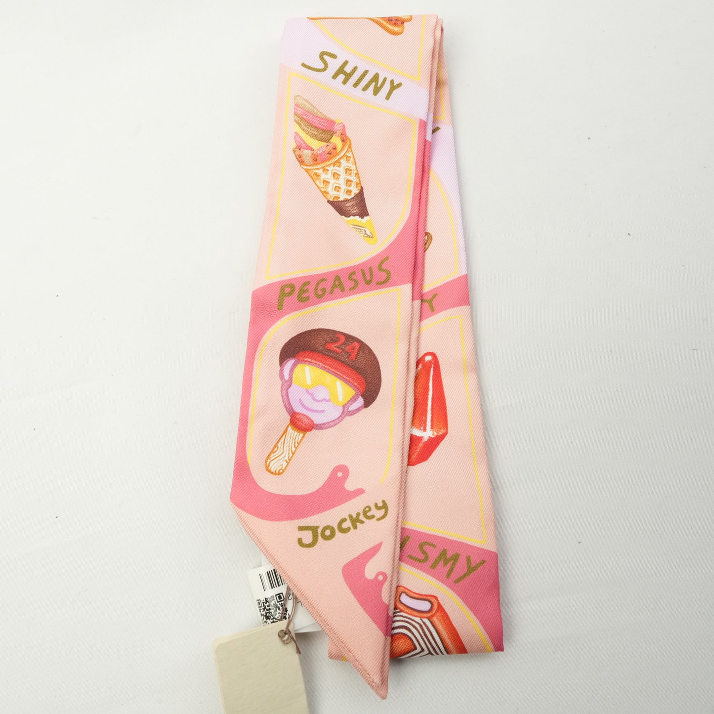 HERMES Silk Funny Ice Cream Scarf