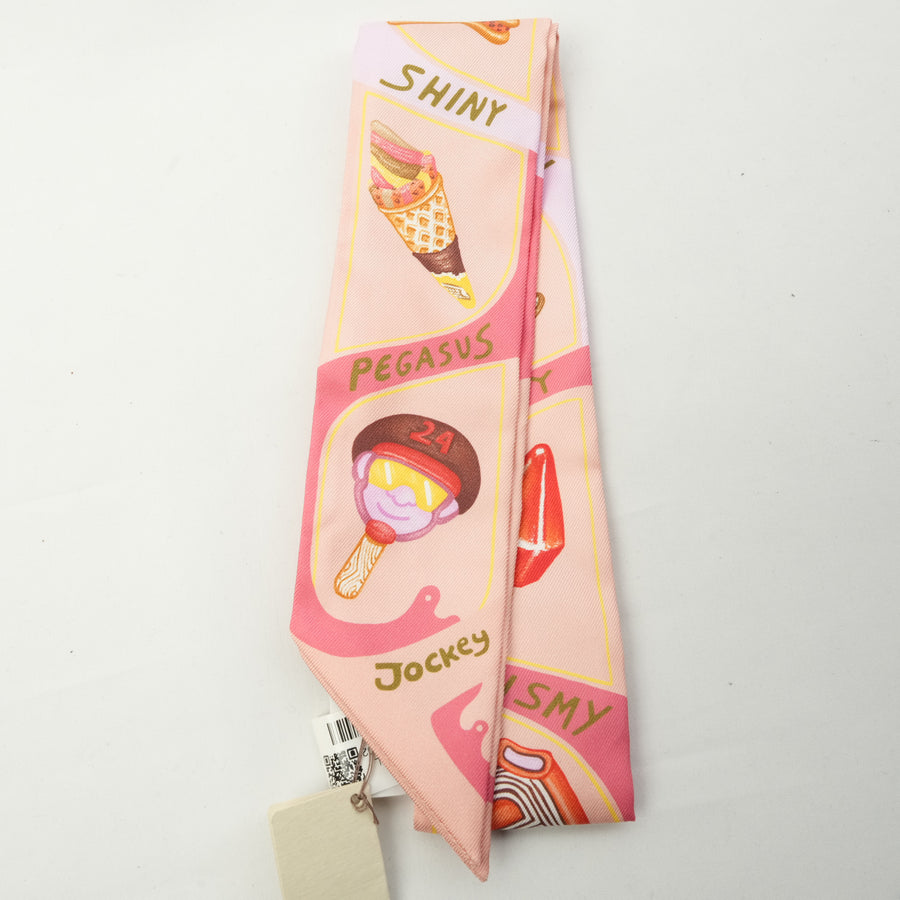 HERMES Funny Ice Cream Silk Scarf