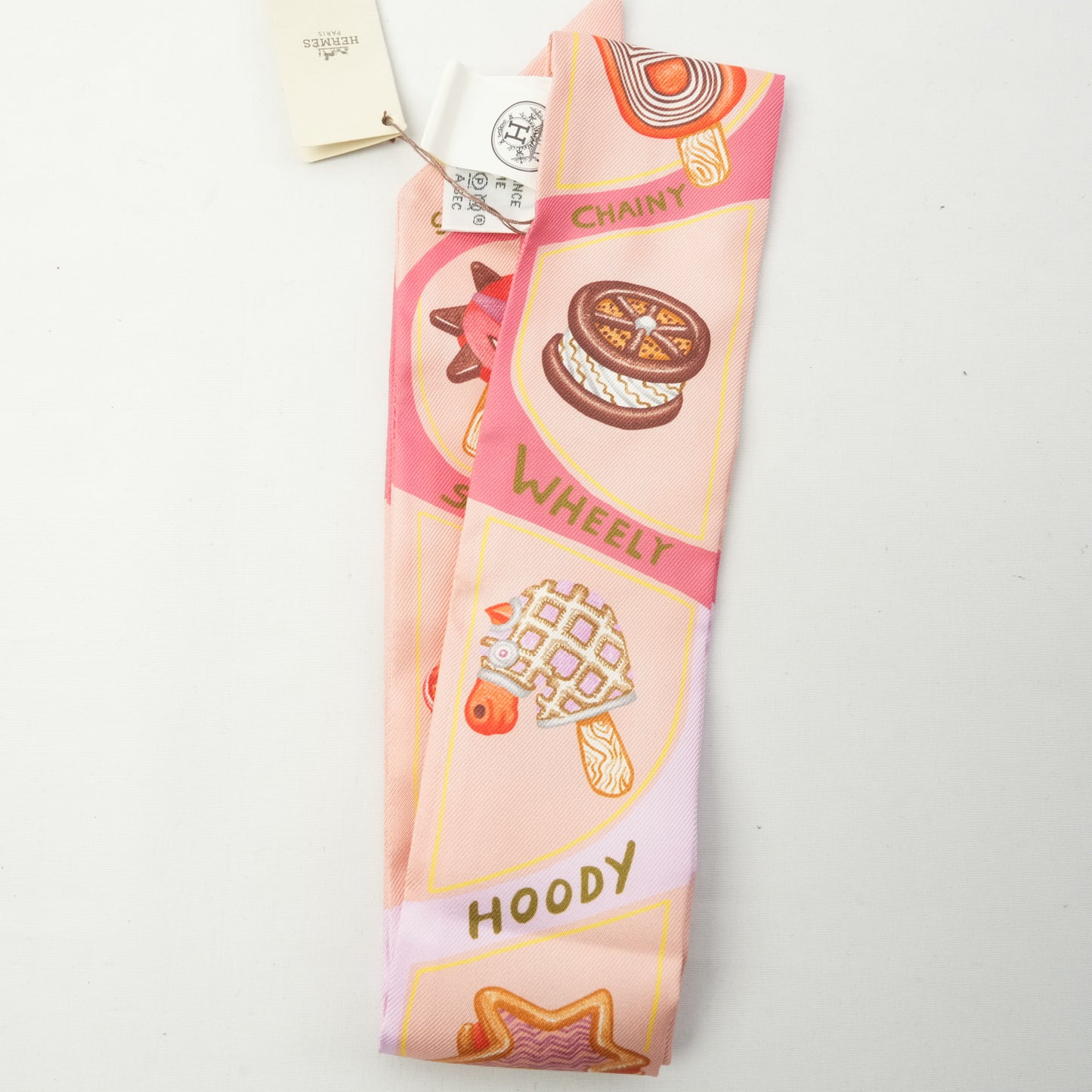 HERMES Silk Funny Ice Cream Scarf