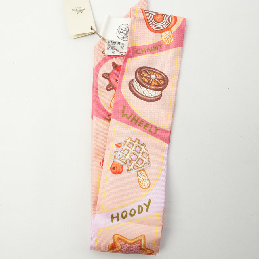 HERMES Funny Ice Cream Silk Scarf