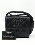 CHANEL 1991-1994 Mini MatelasseSatin Shoulder bag