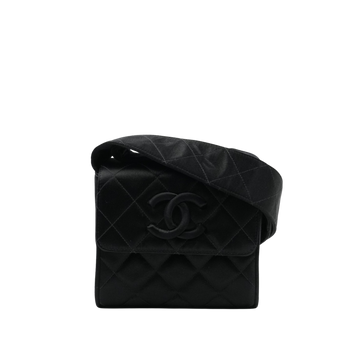 CHANEL 1991-1994 Mini MatelasseSatin Shoulder bag