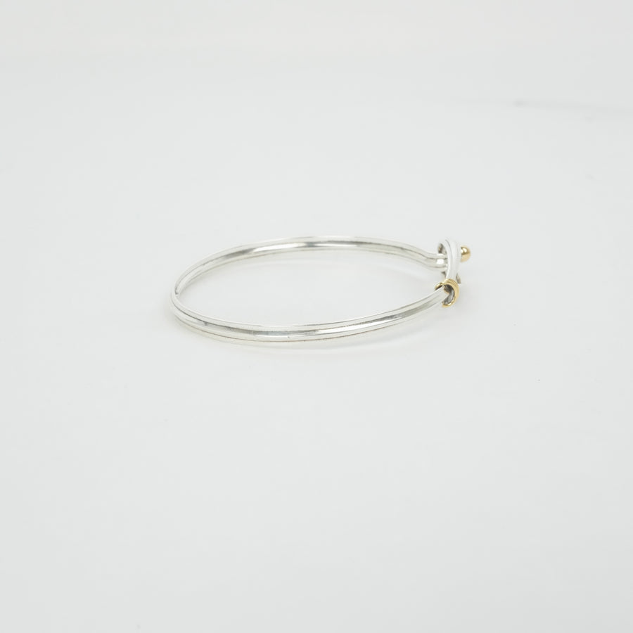 TIFFANY & CO. SV925 K18YG Hook & Eye Bangle