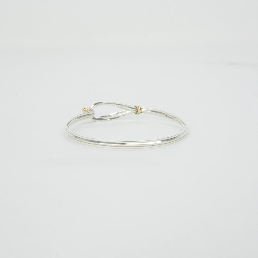 TIFFANY & CO. SV925 K18YG Hook & Eye Bangle